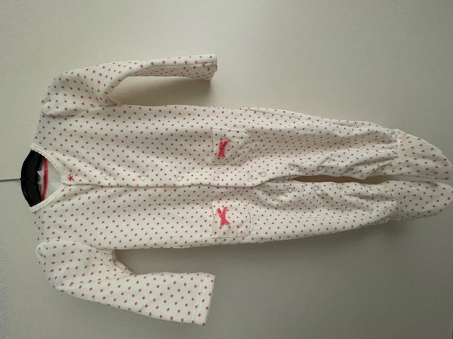 Babypakje Wit Met Roze Stippen