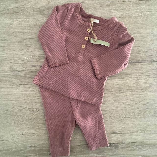 BabySet Longsleeve & Legging Paars