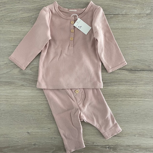 BabySet Longsleeve & Legging Roze