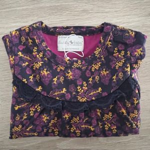 Ducky Beau Longsleeve/Jurk Paars met print