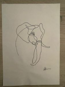 ikke.style® - Line Art - Olifant